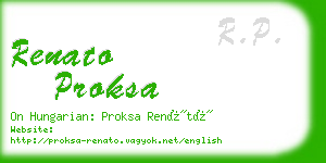 renato proksa business card